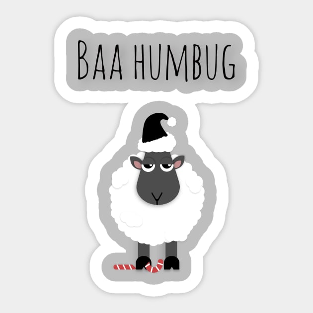 'Baa Humbug' Sticker by bluevolcanoshop@gmail.com